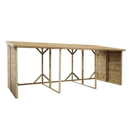 Abri bûches XXL - H206 x 520 x 217 cm